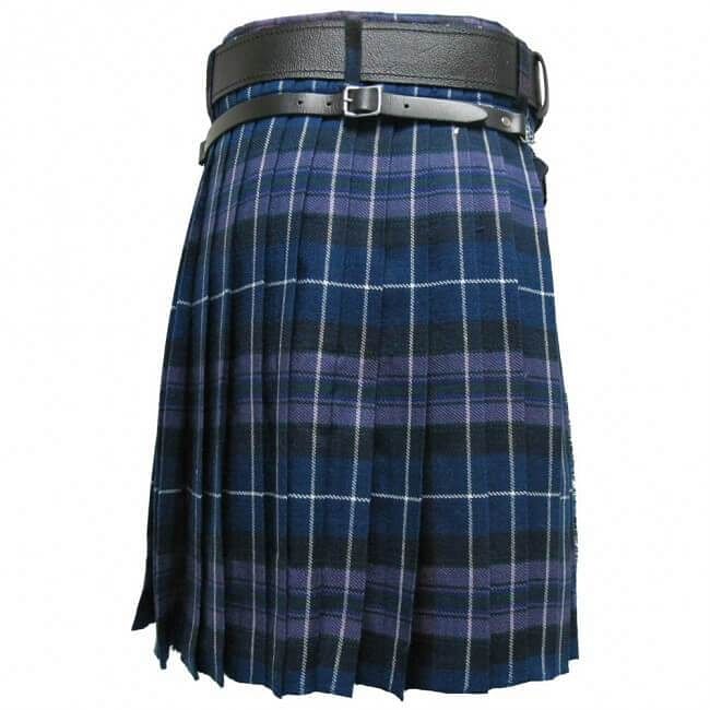 Scottish Men's Kilt Set Sporran, Chain,  Belt, Buckle, Pin Traditional Dress Tartan Kilts