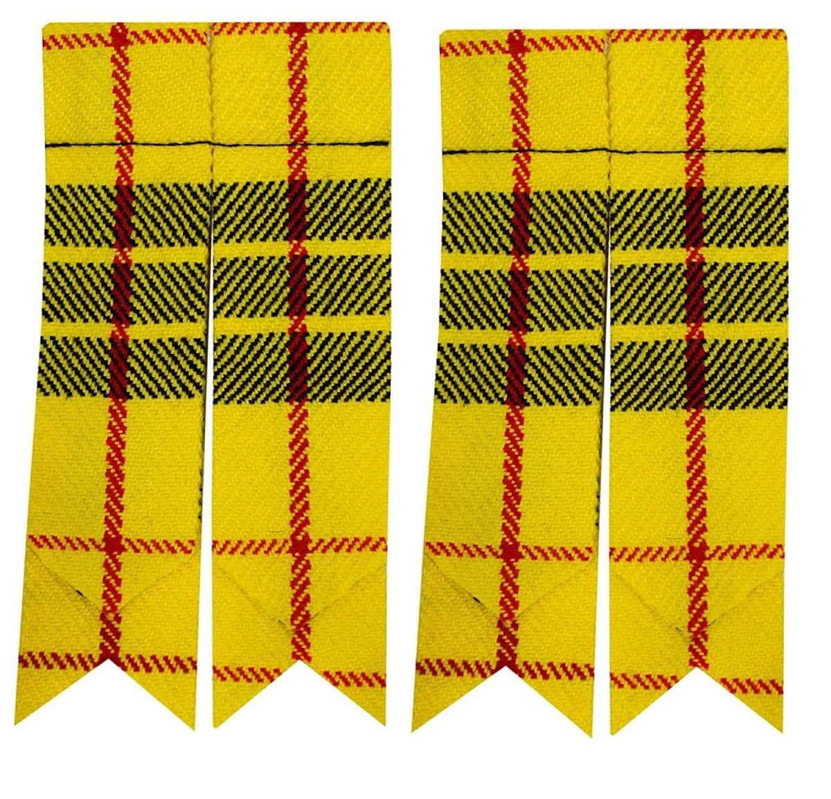 Scottish Men’s  Kilt Sock Flashes Various Tartans Highland Kilt Hose Flashes Pointed