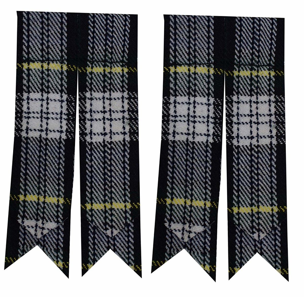 Scottish Men’s  Kilt Sock Flashes Various Tartans Highland Kilt Hose Flashes Pointed