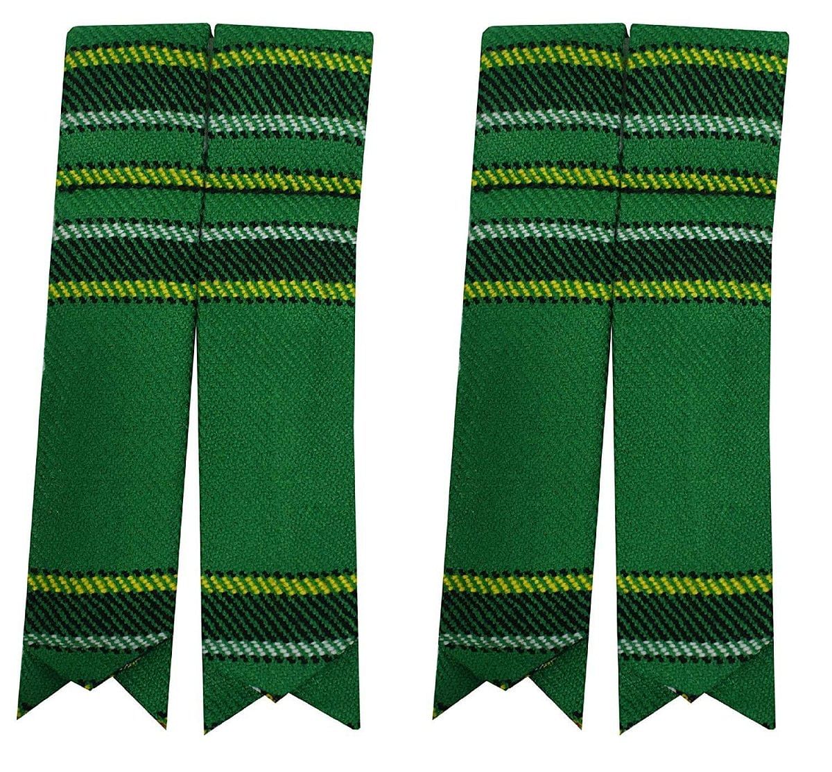 Scottish Men’s  Kilt Sock Flashes Various Tartans Highland Kilt Hose Flashes Pointed