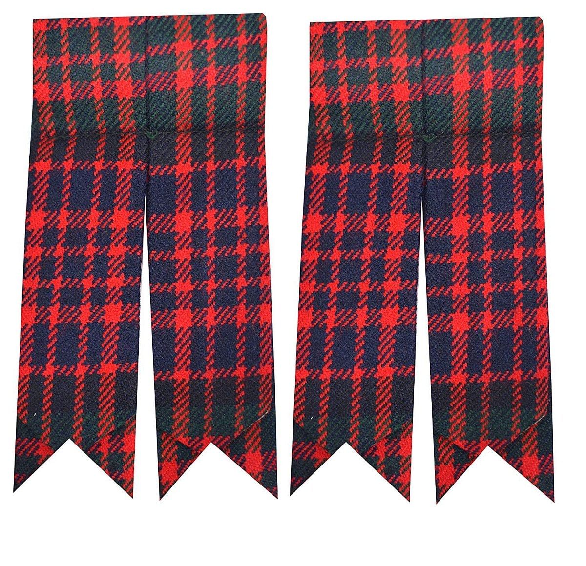 Scottish Men’s  Kilt Sock Flashes Various Tartans Highland Kilt Hose Flashes Pointed