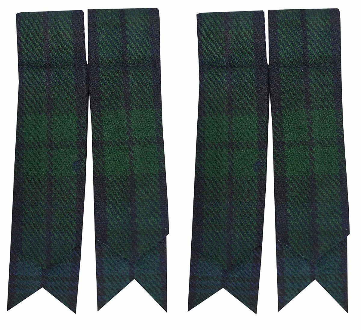 Scottish Men’s  Kilt Sock Flashes Various Tartans Highland Kilt Hose Flashes Pointed