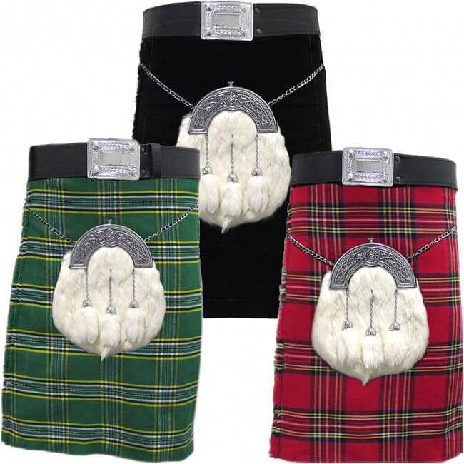 Scottish Men's Traditional Highlan Kilt Set