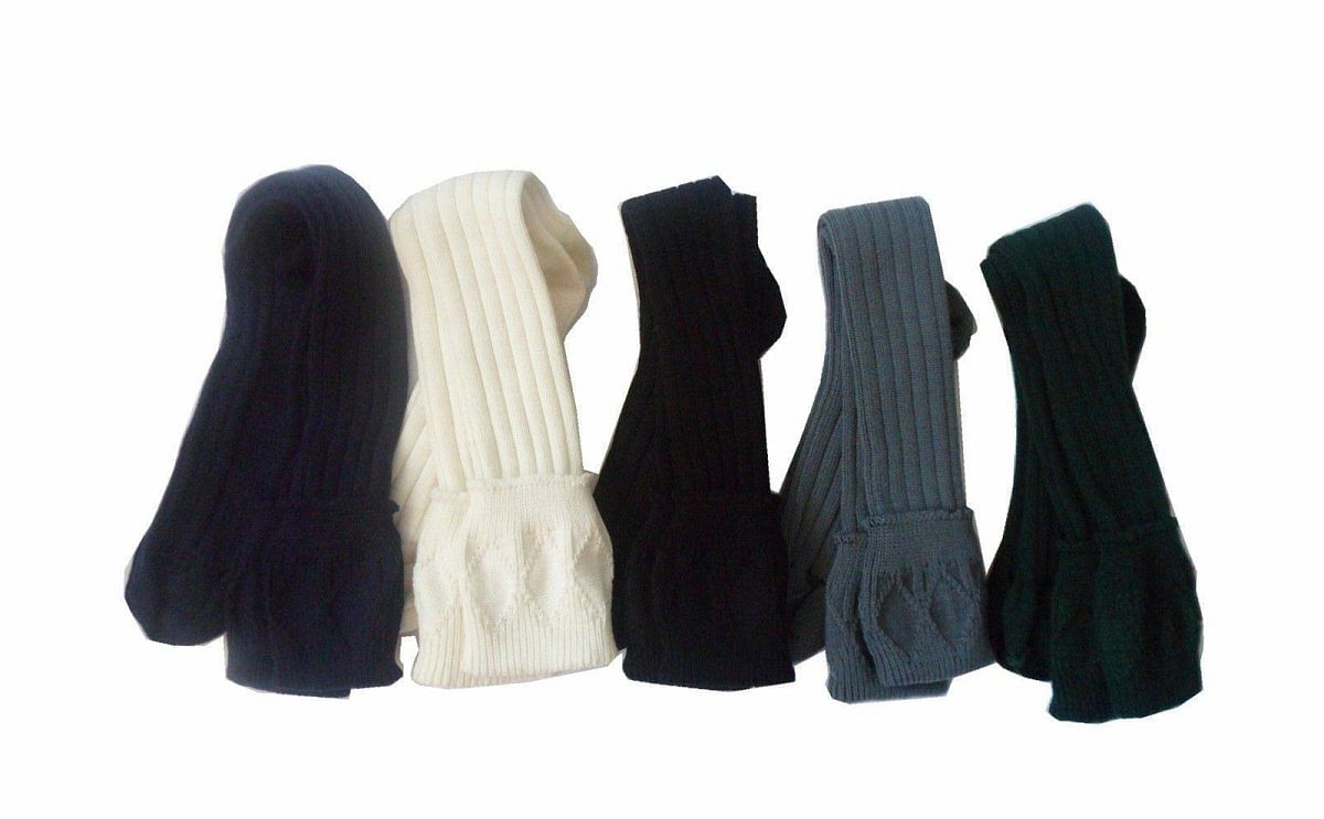 Men’s Scottish Kilt Hose Socks – Wool Blend Traditional Highland Knee High Socks