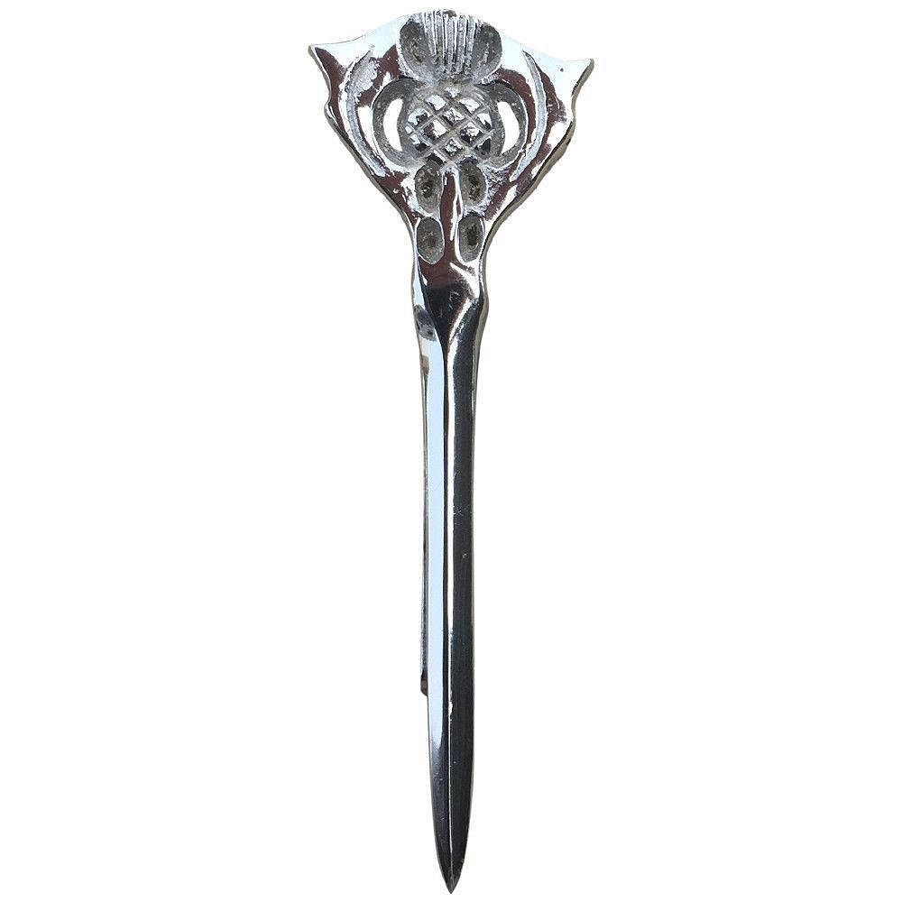 Scottish Thistle Kilt Pins Various Design Chrome Finish 4" Kilts Pin Celtic Knot