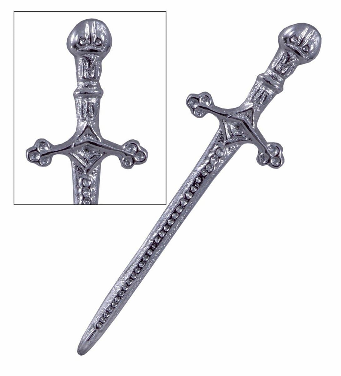 Scottish Thistle Kilt Pins Various Design Chrome Finish 4" Kilts Pin Celtic Knot