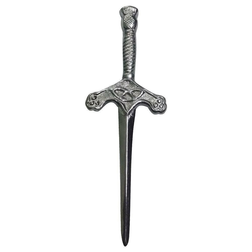Scottish Thistle Kilt Pins Various Design Chrome Finish 4" Kilts Pin Celtic Knot