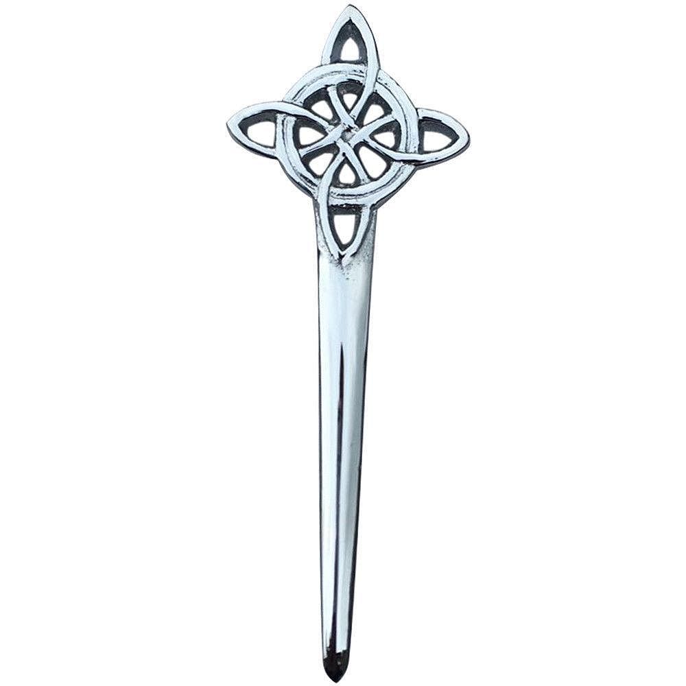 Scottish Thistle Kilt Pins Various Design Chrome Finish 4" Kilts Pin Celtic Knot