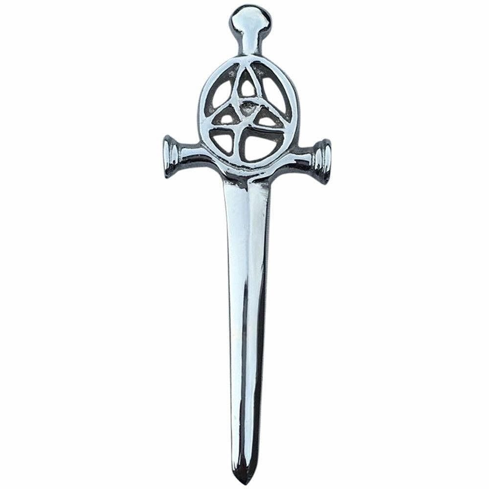 Scottish Thistle Kilt Pins Various Design Chrome Finish 4" Kilts Pin Celtic Knot