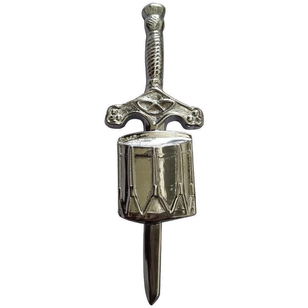 Scottish Thistle Kilt Pins Various Design Chrome Finish 4" Kilts Pin Celtic Knot