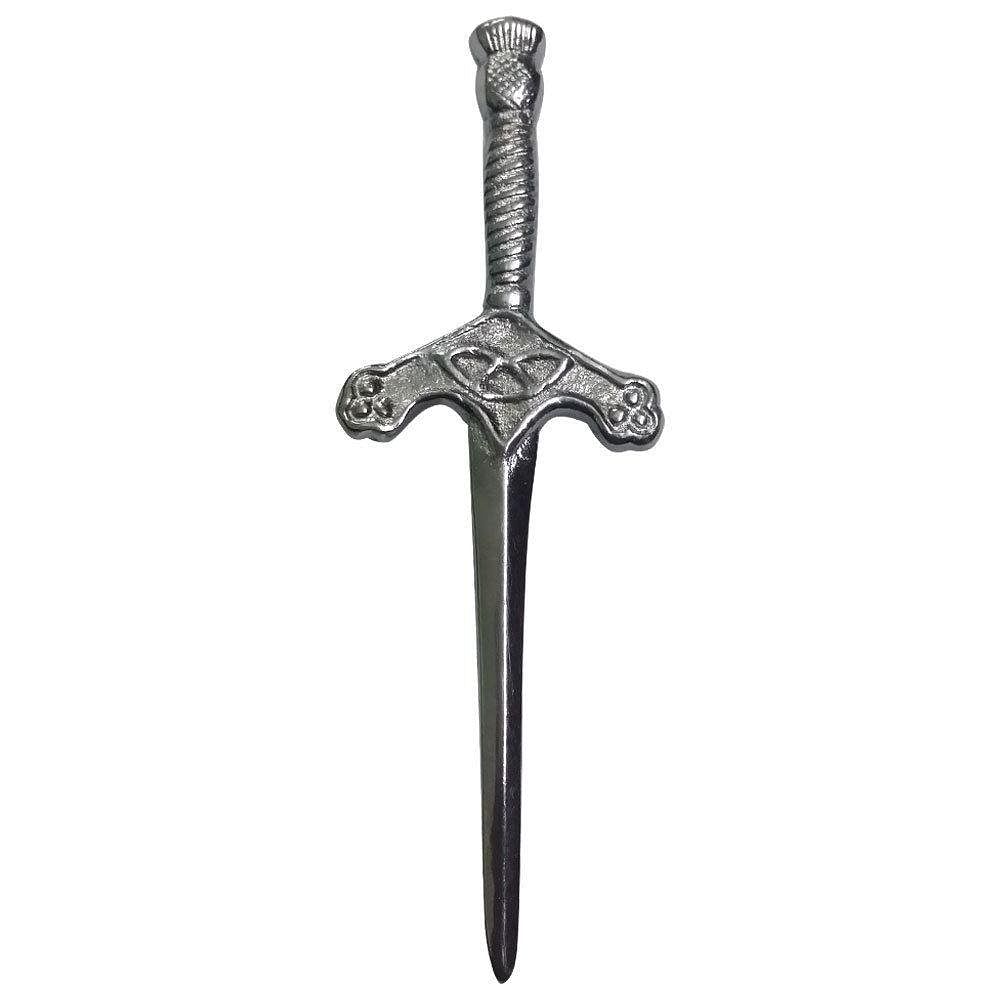 Scottish Thistle Kilt Pins Various Design Chrome Finish 4" Kilts Pin Celtic Knot