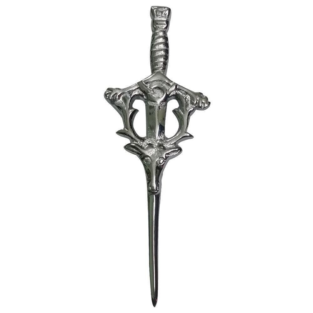 Scottish Thistle Kilt Pins Various Design Chrome Finish 4" Kilts Pin Celtic Knot