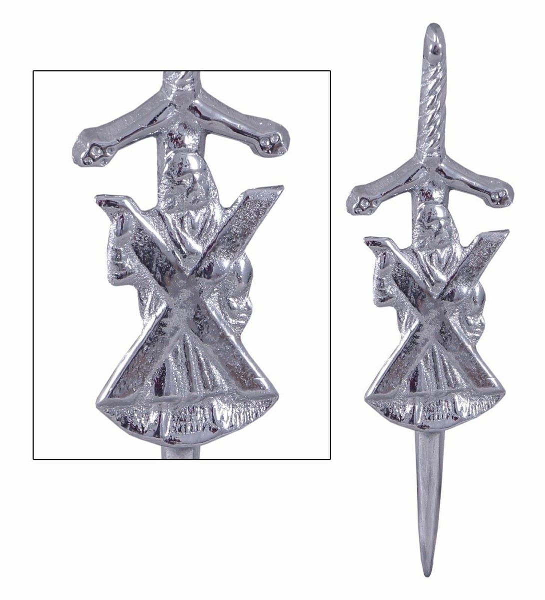 Scottish Thistle Kilt Pins Various Design Chrome Finish 4" Kilts Pin Celtic Knot