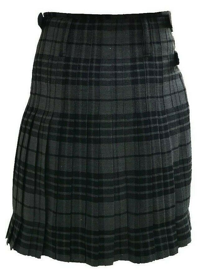 Scottish Traditional Highland 8 Yard Grey Watch Tartan Kilt Tartan  Handmade 16oz Traditional