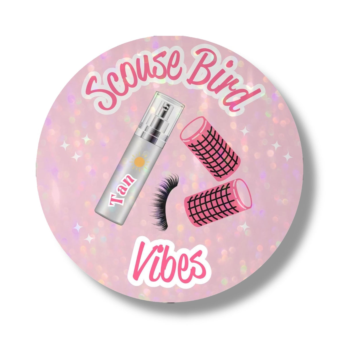 Scouse Bird Vibes Holographic Waterproof Sticker