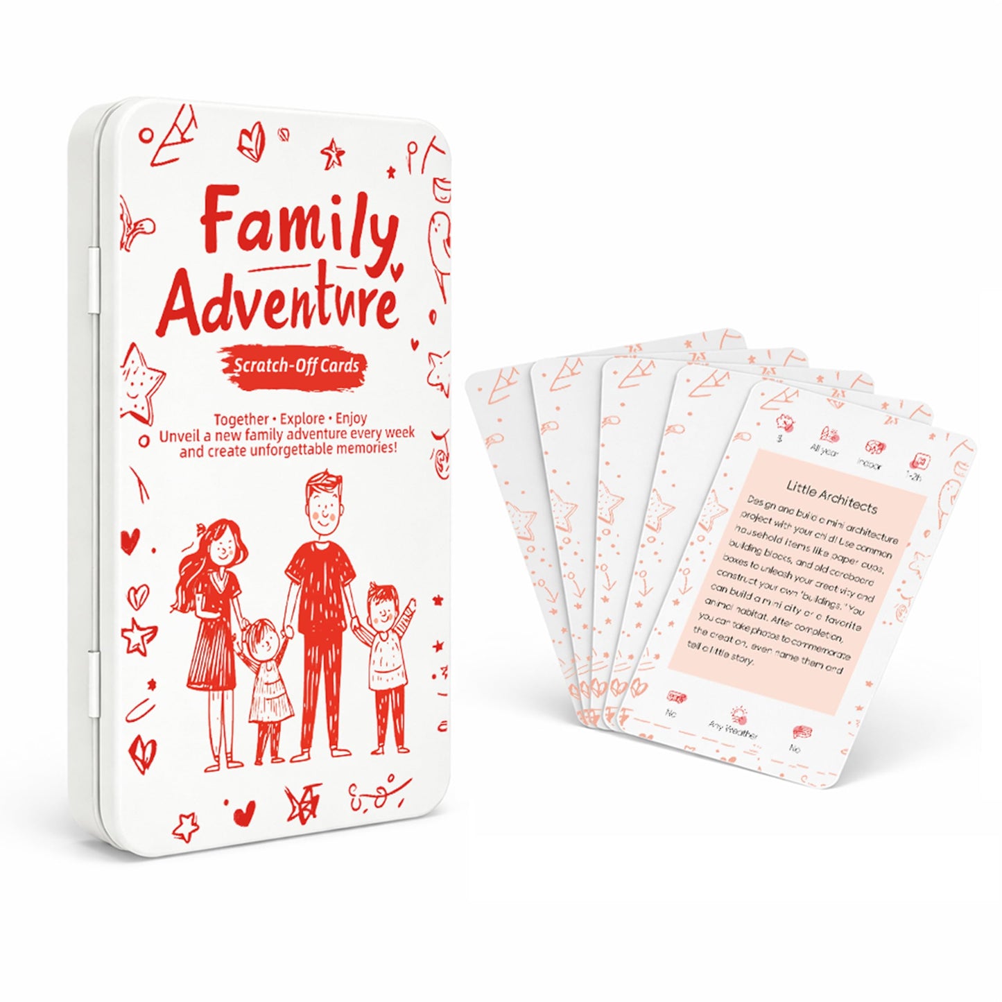 Scratch Quest Family Card Game – Screen-Free Scratch-Off Challenges for Family Bonding