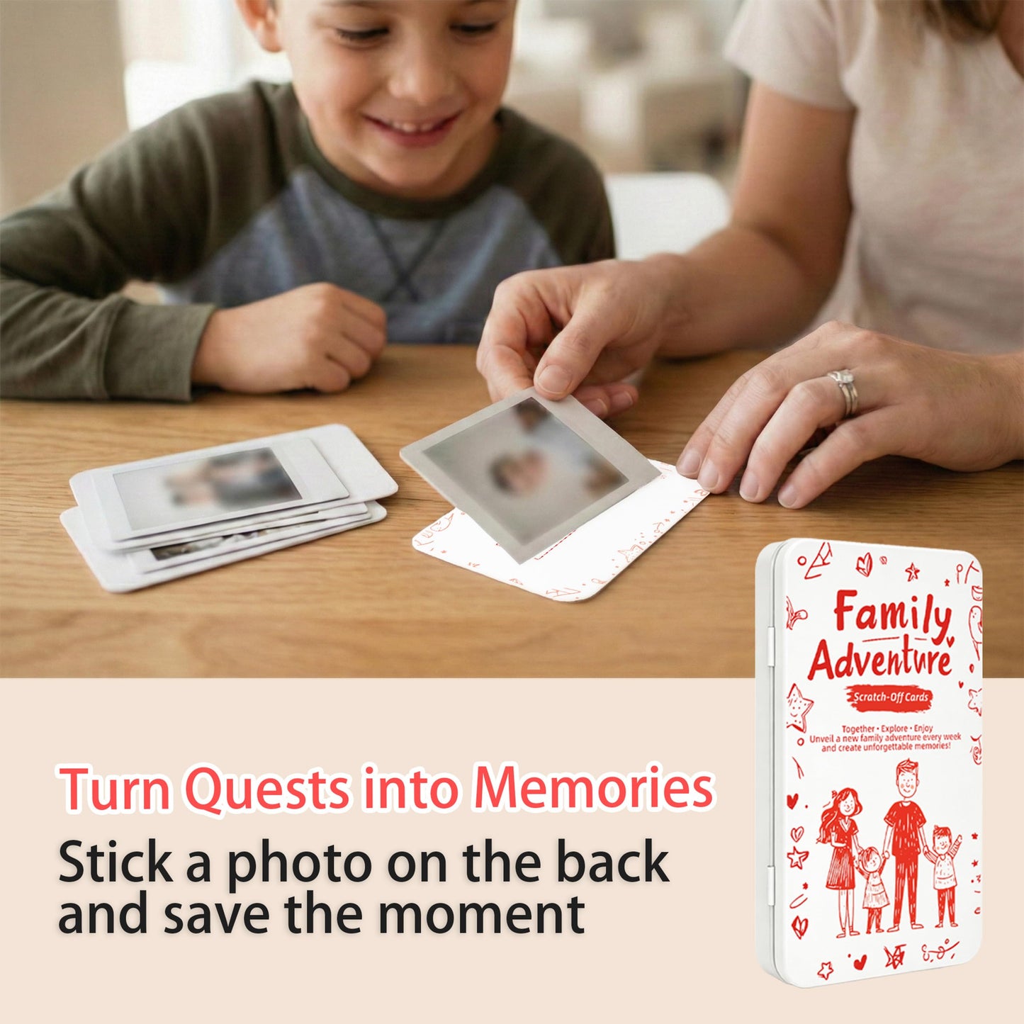 Scratch Quest Family Card Game – Screen-Free Scratch-Off Challenges for Family Bonding