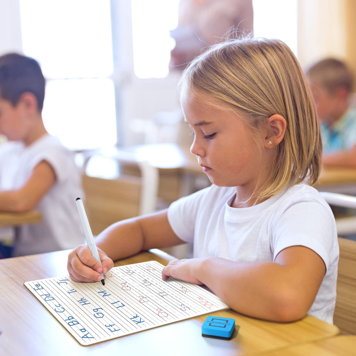 Scribbledo Dry Erase Alphabet & Numbers Practice Board – 9x12 for Kids 3-5
