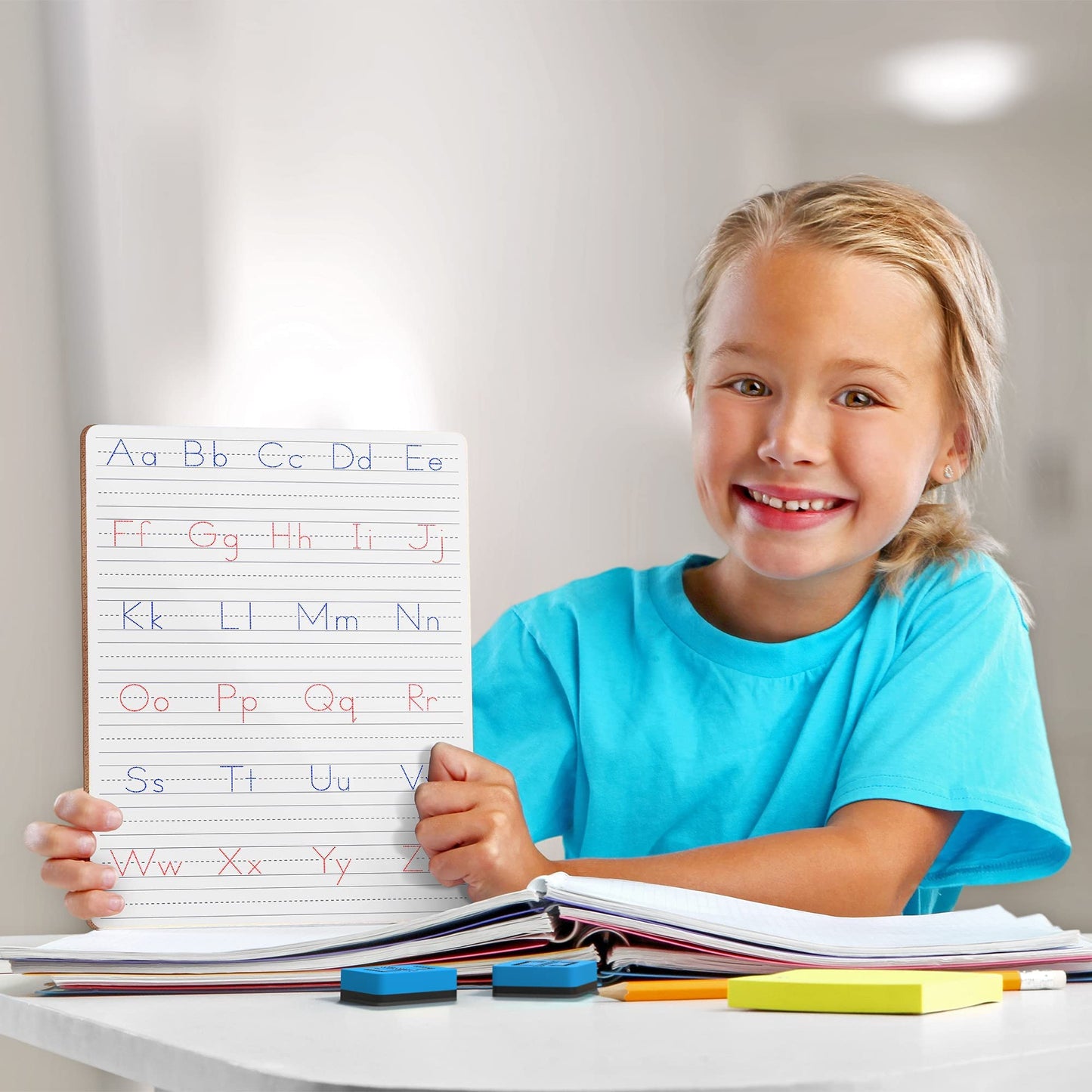 Scribbledo Dry Erase Alphabet & Numbers Practice Board – 9x12 for Kids 3-5