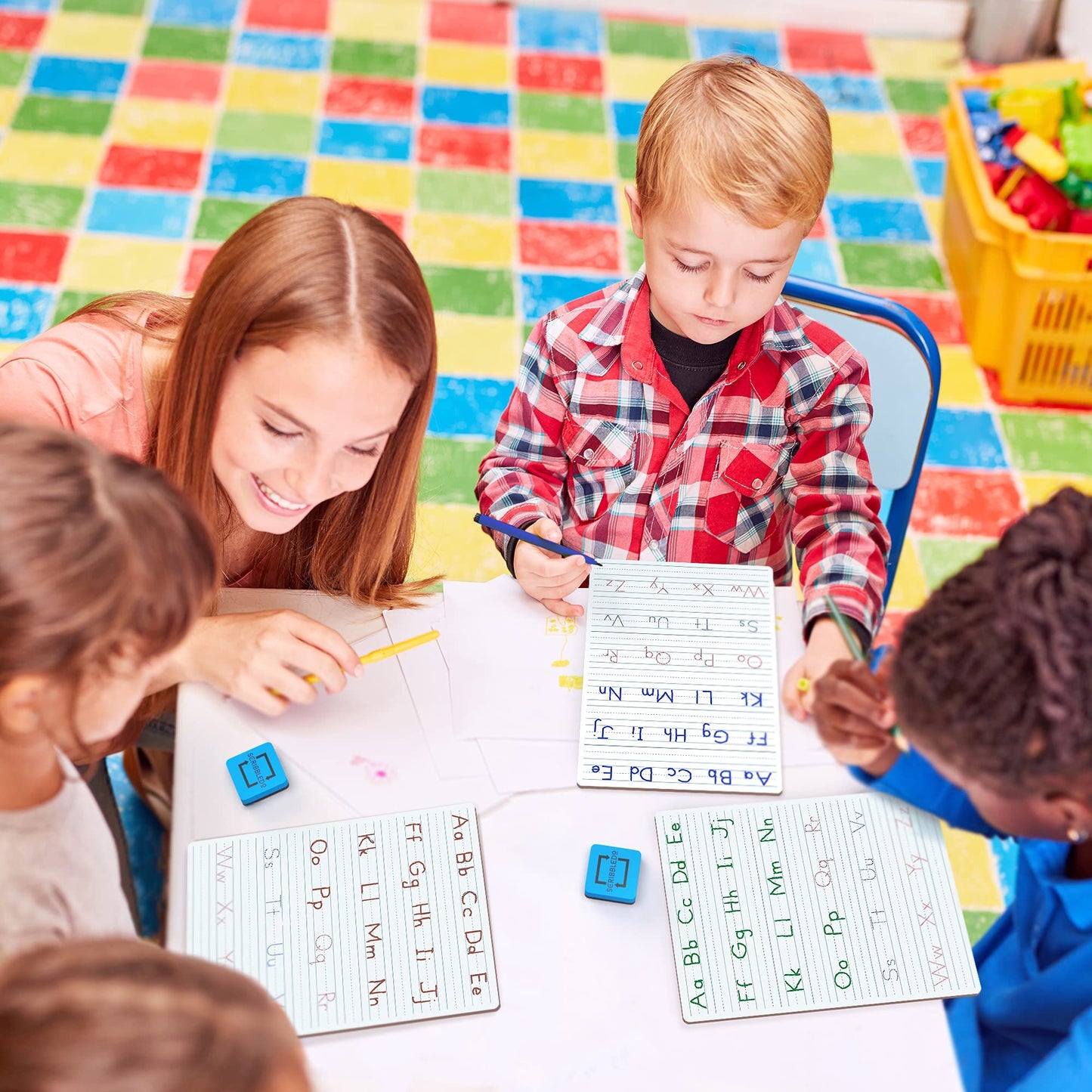 Scribbledo Dry Erase Alphabet & Numbers Practice Board – 9x12 for Kids 3-5