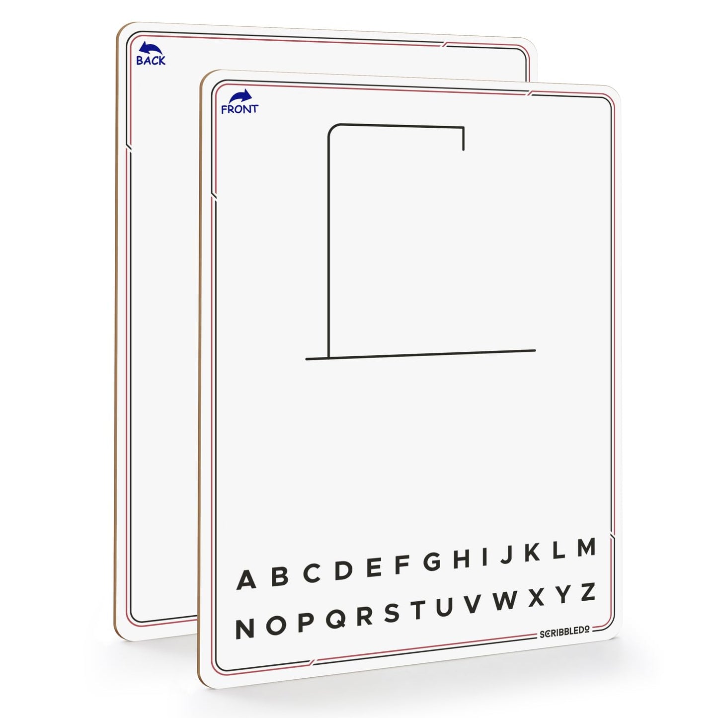 Scribbledo Hangman Board Game – 9x12 Dry Erase, Double-Sided Whiteboard for Travel & Classrooms