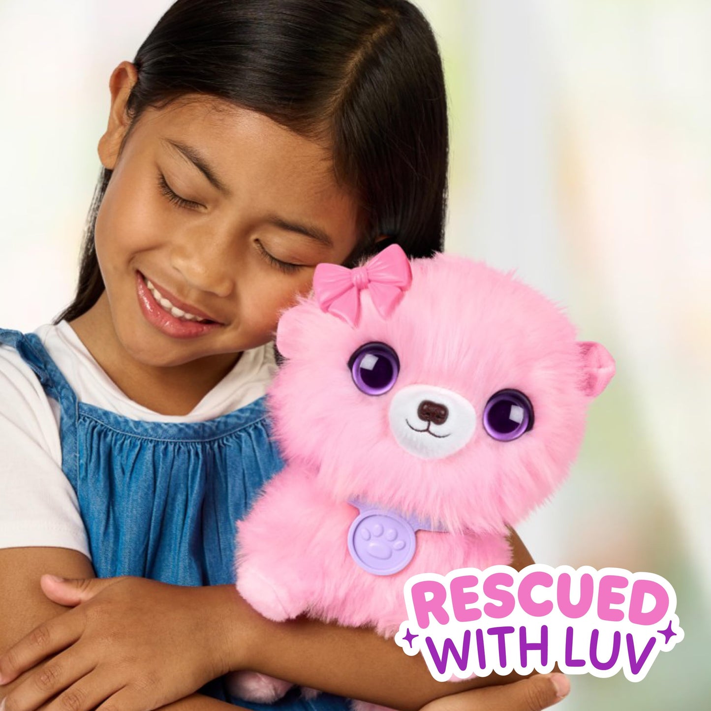 SCRUFFALUVS Pink Surprise Pet – Mystery Plush with Wash to Reveal & Deluxe Carrier