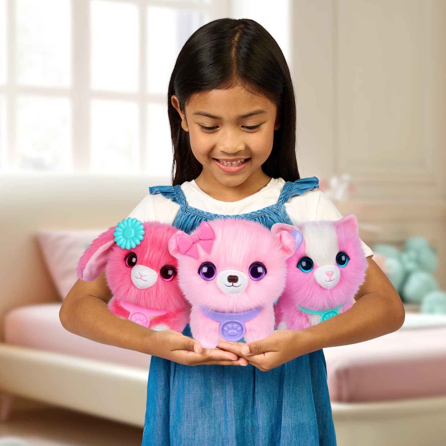 SCRUFFALUVS Pink Surprise Pet – Mystery Plush with Wash to Reveal & Deluxe Carrier