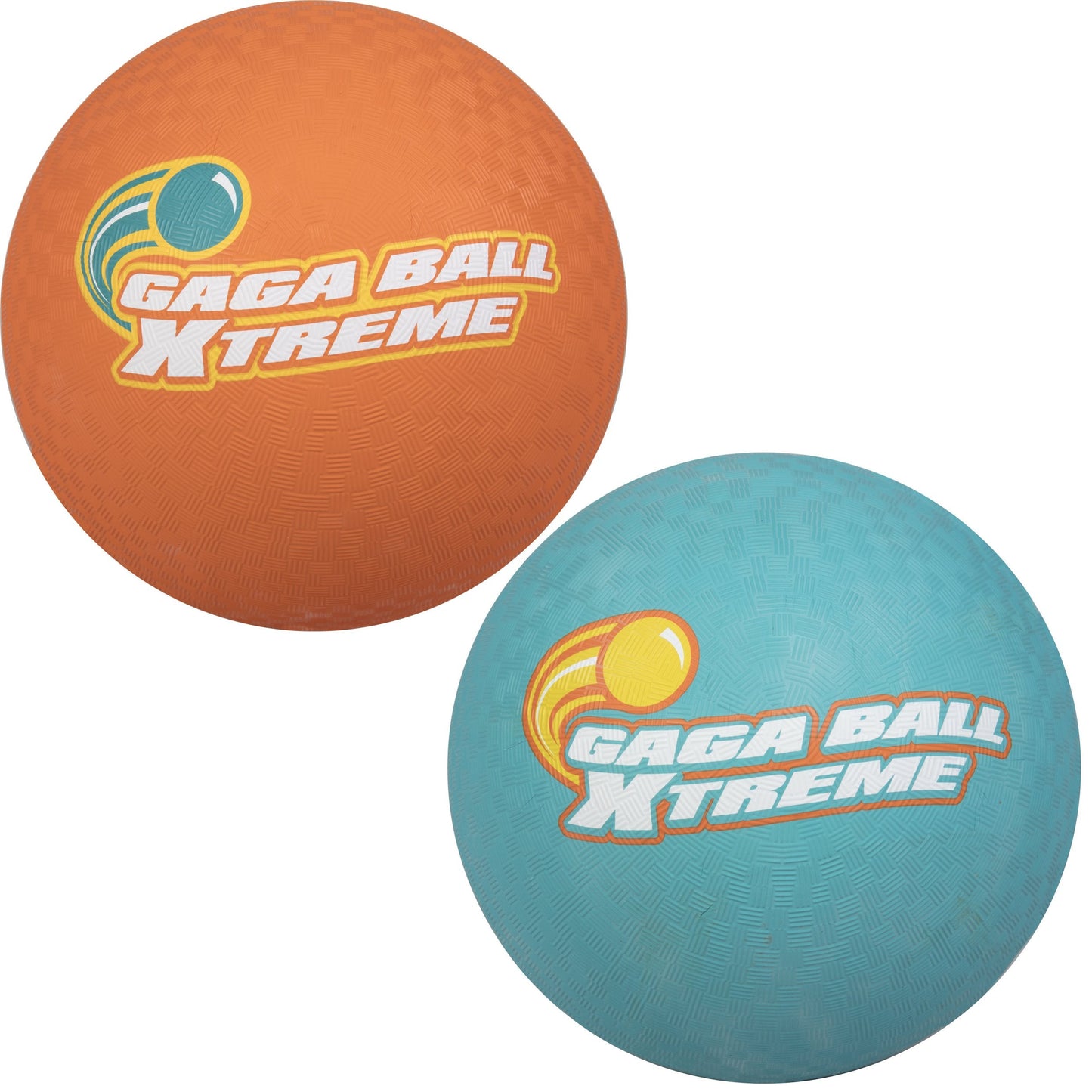 SCS Direct Gaga Ball 8.5 Inch Playground Balls (2 Pack) with Air Pump – Durable Rubber for Dodgeball & More