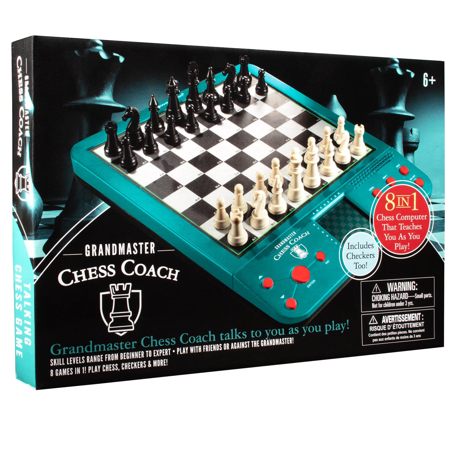 SCS Direct Grandmaster Electronic Chess Coach – 8 Games, 100 Preset Lessons, 12 Modes, 30 Skill Levels