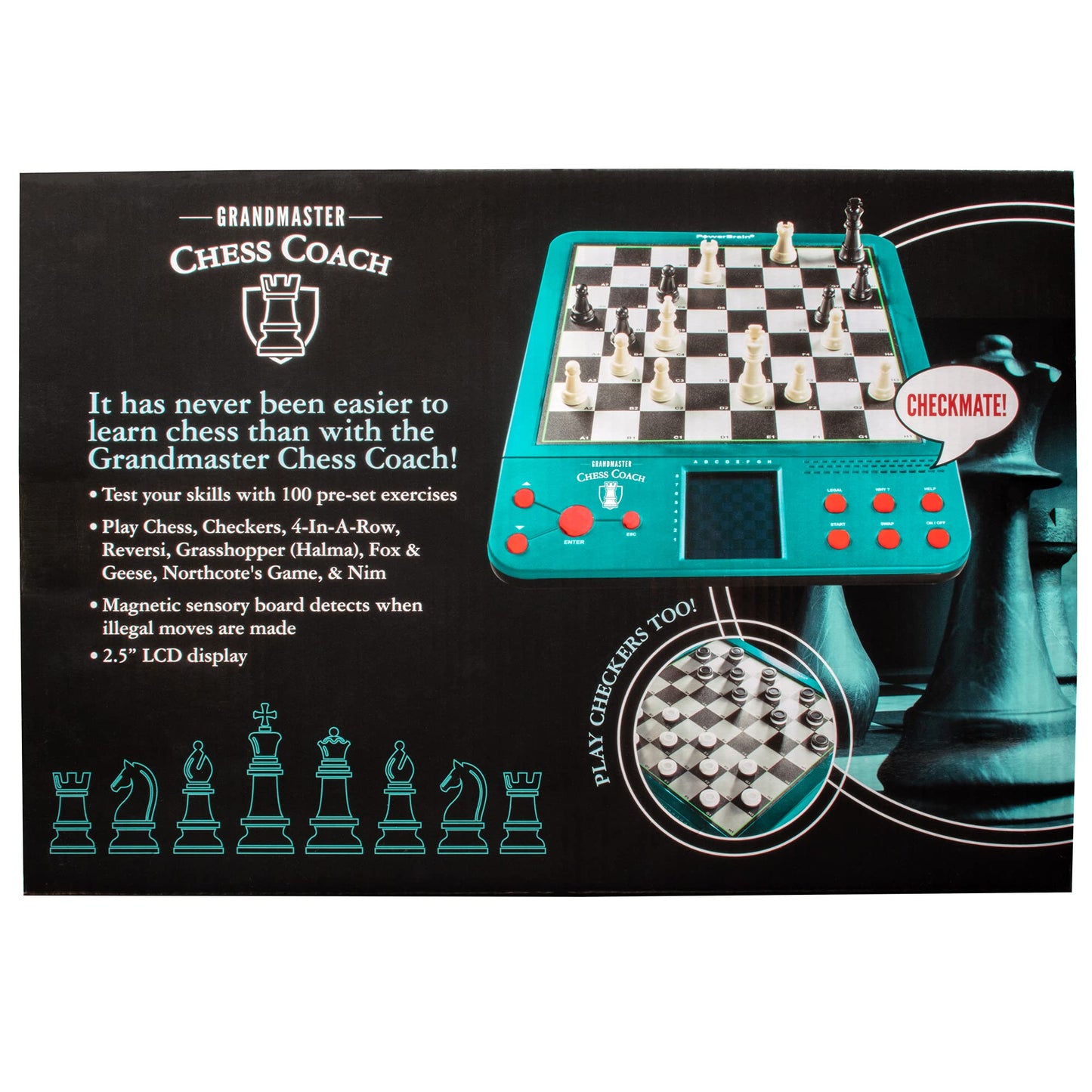 SCS Direct Grandmaster Electronic Chess Coach – 8 Games, 100 Preset Lessons, 12 Modes, 30 Skill Levels