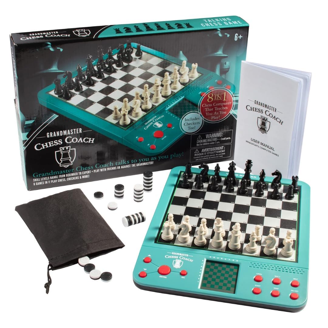 SCS Direct Grandmaster Electronic Chess Coach – 8 Games, 100 Preset Lessons, 12 Modes, 30 Skill Levels
