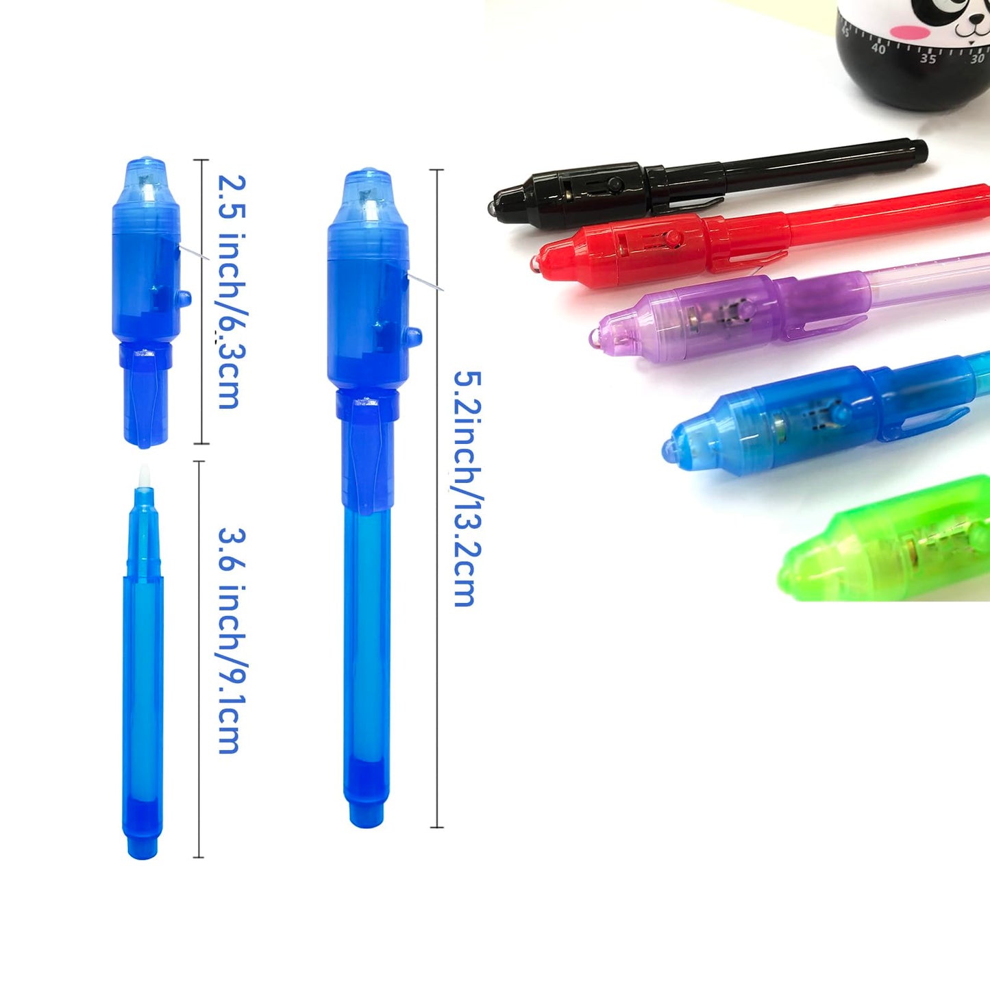 SCStyle Invisible Ink Pen 10-Piece Set | Secret Message Spy Pen for Parties and Gifts