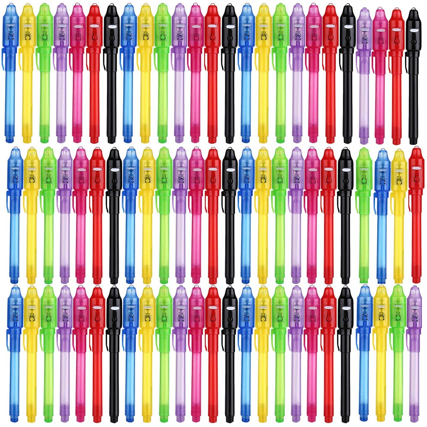 SCStyle 80Pcs Invisible Ink Pen with UV Light – Secret Messages & Party Favors