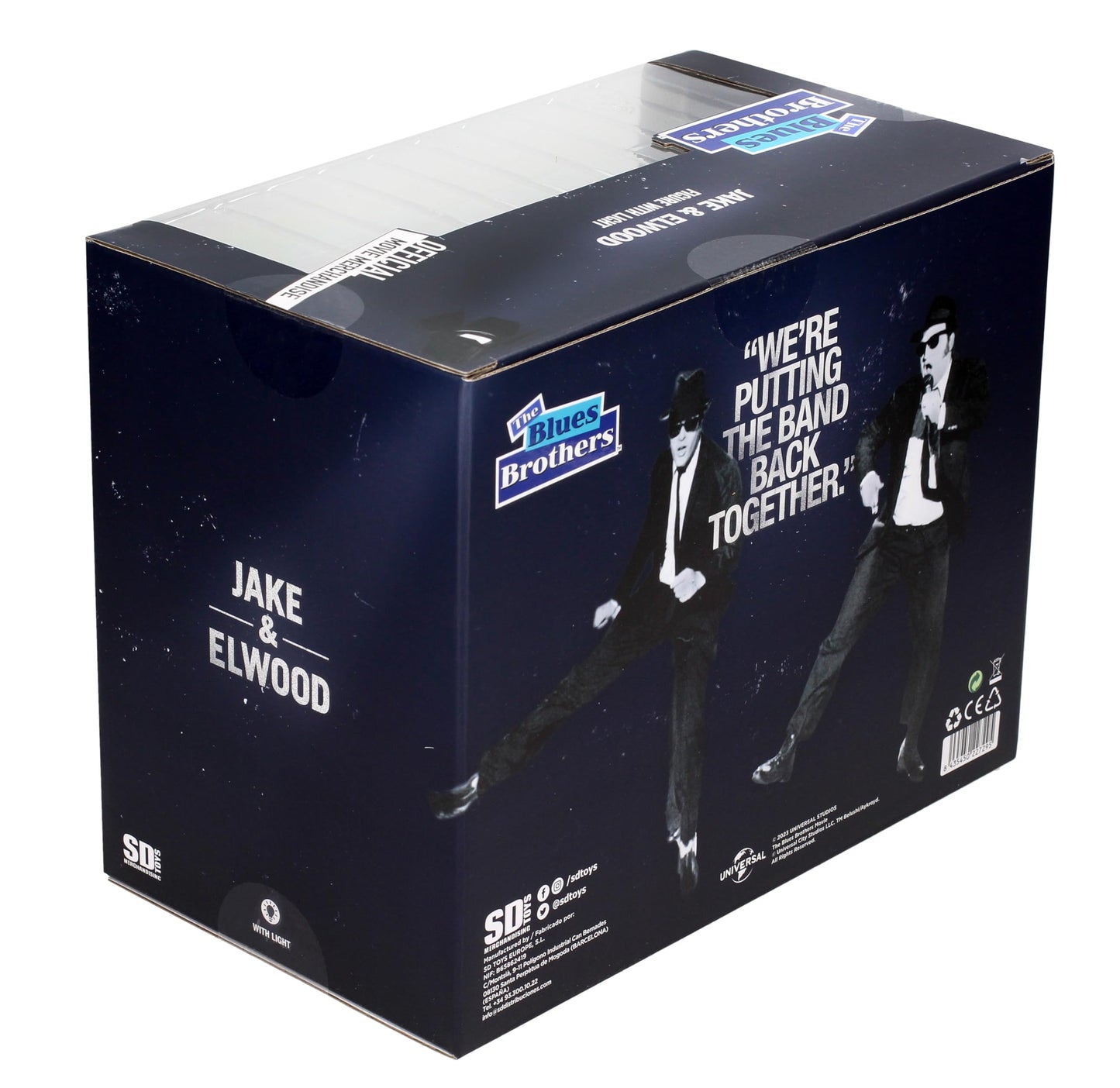 SD TOYS Blues Brothers Jake & Elwood Singing Figure 18 cm with Light – Multicolor, Medium