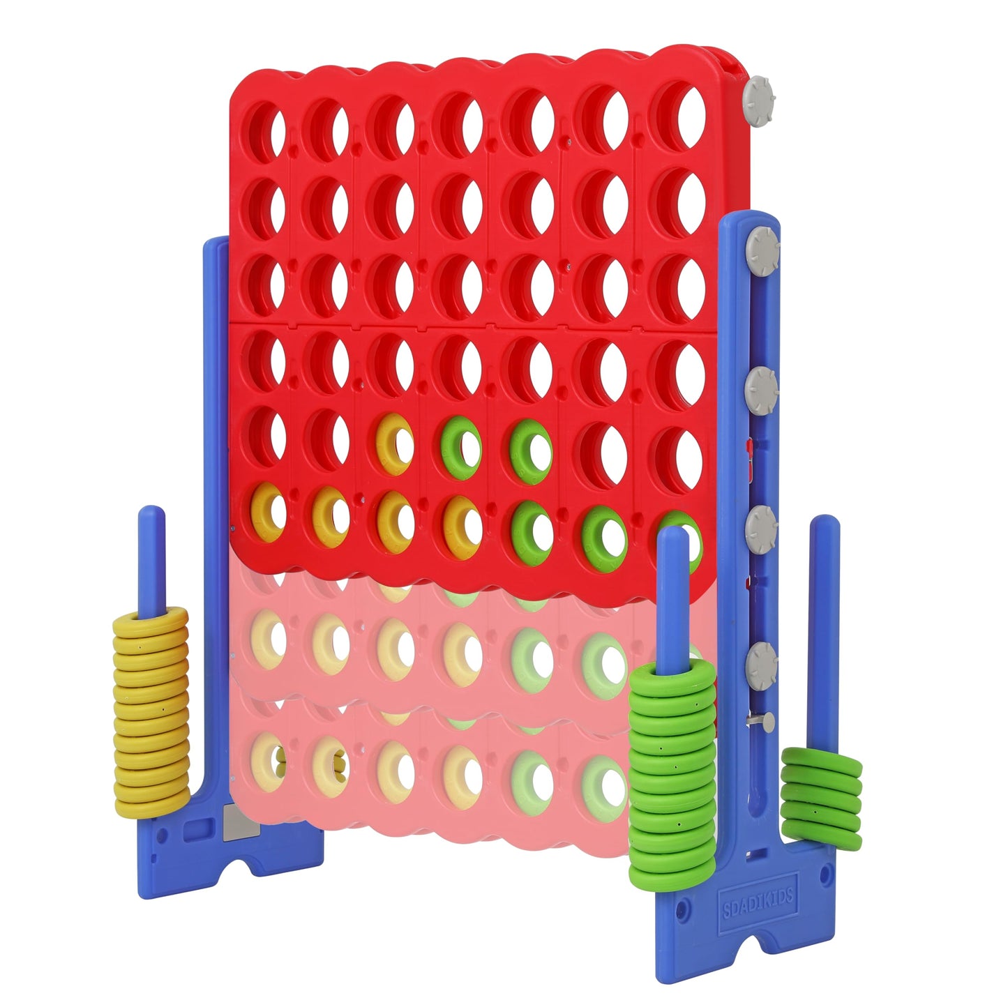 SDADI Jumbo 4-in-a-Row Game — Adjustable Height Giant Connect Game for Indoor & Outdoor Fun