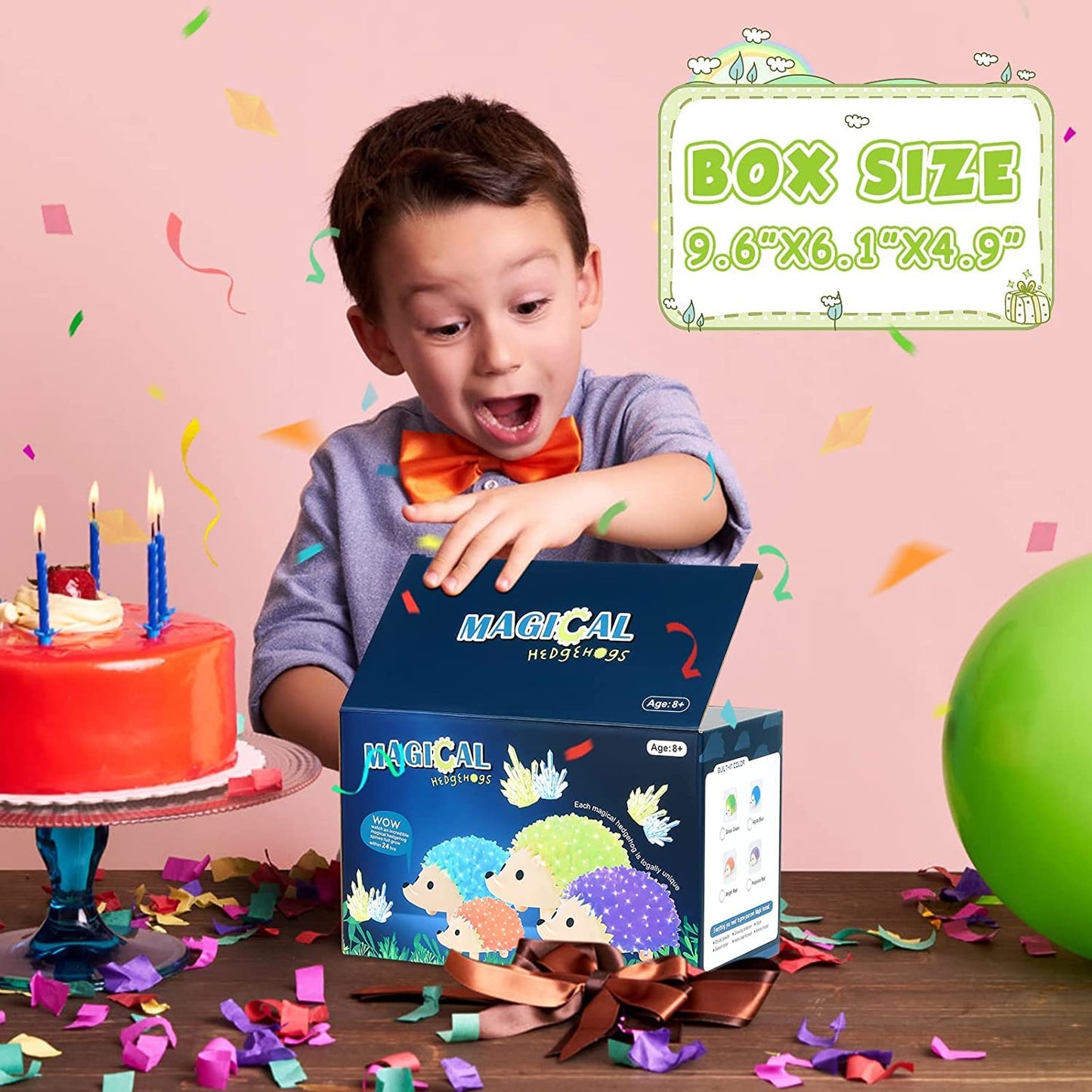 sdaymol Crystal Growing Kit for Kids – 4-Color Hedgehog Crystals Grow in 24H | STEM Education Toy