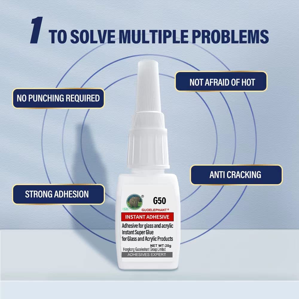 Sdintar Glass Glue – Instant Bond for Glass and More (Clear, Waterproof, Heat-Resistant)