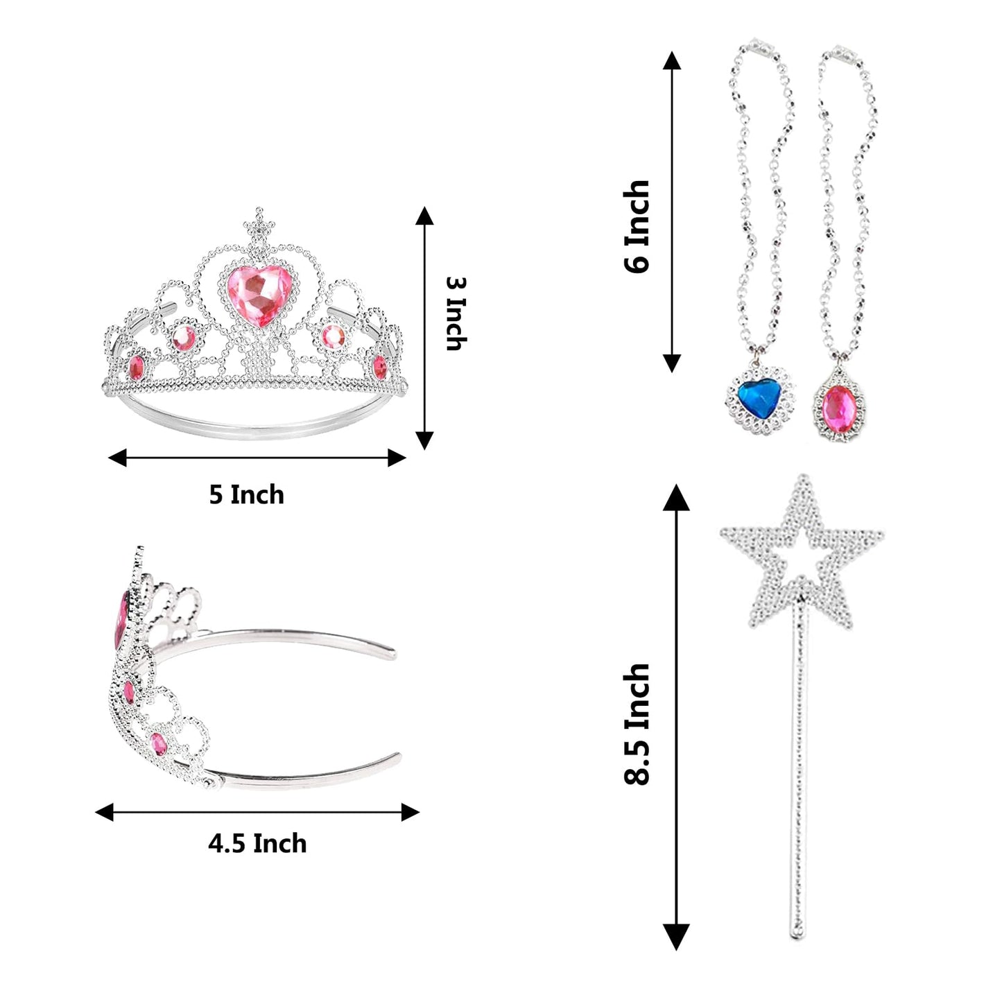 S & E TEACHER'S EDITION 60-Piece Princess Dress-Up Set - Crowns, Wands, Rings & Necklaces for Girls