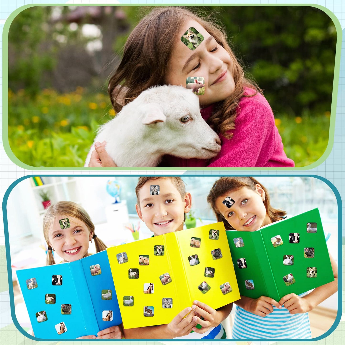 Seajan 600 Pcs Farm Animal Stickers for Kids – Realistic Barnyard Stickers for Classrooms & Parties