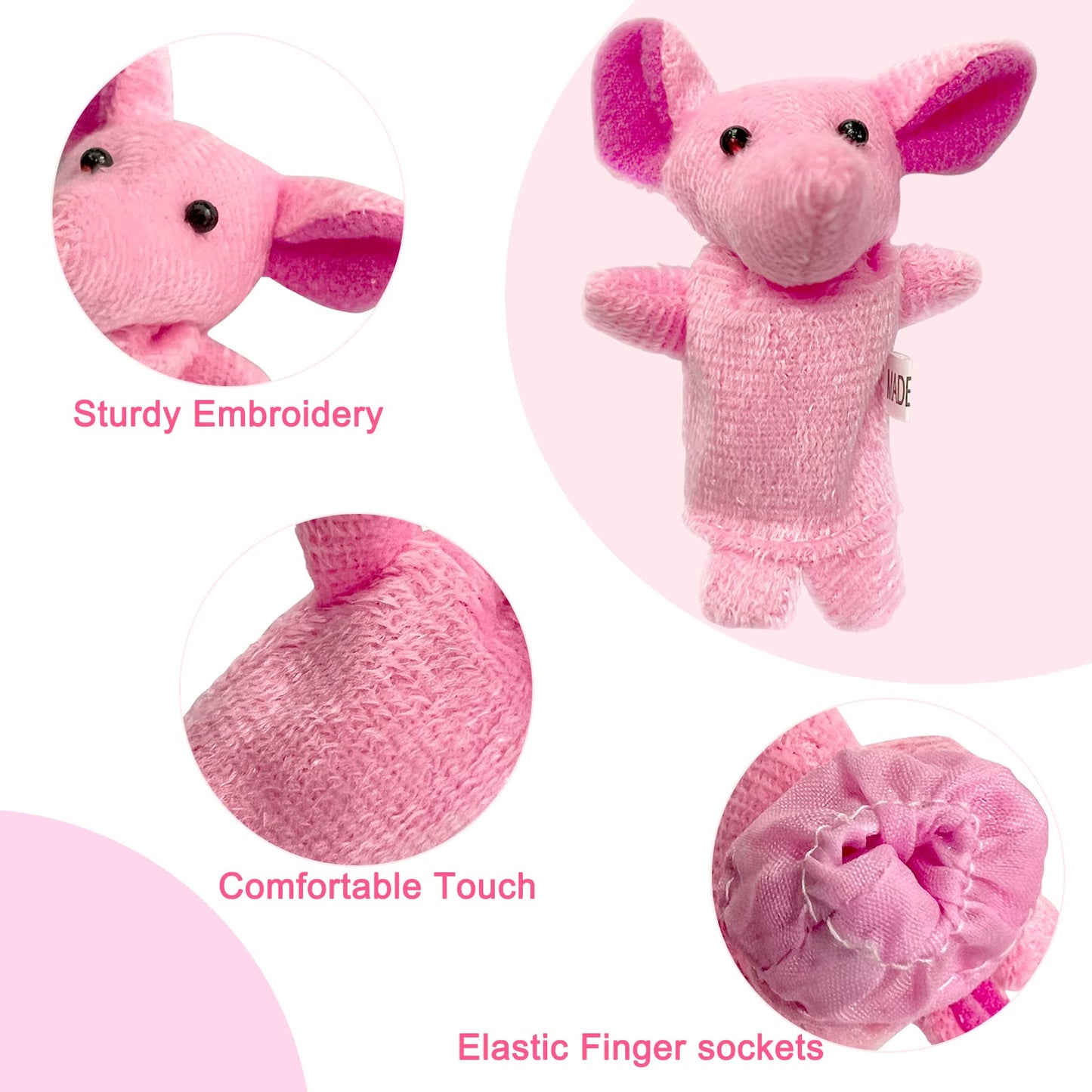 Sealive 22 Pcs Plush Animals Finger Puppet Set | Soft Educational Toys for Kids