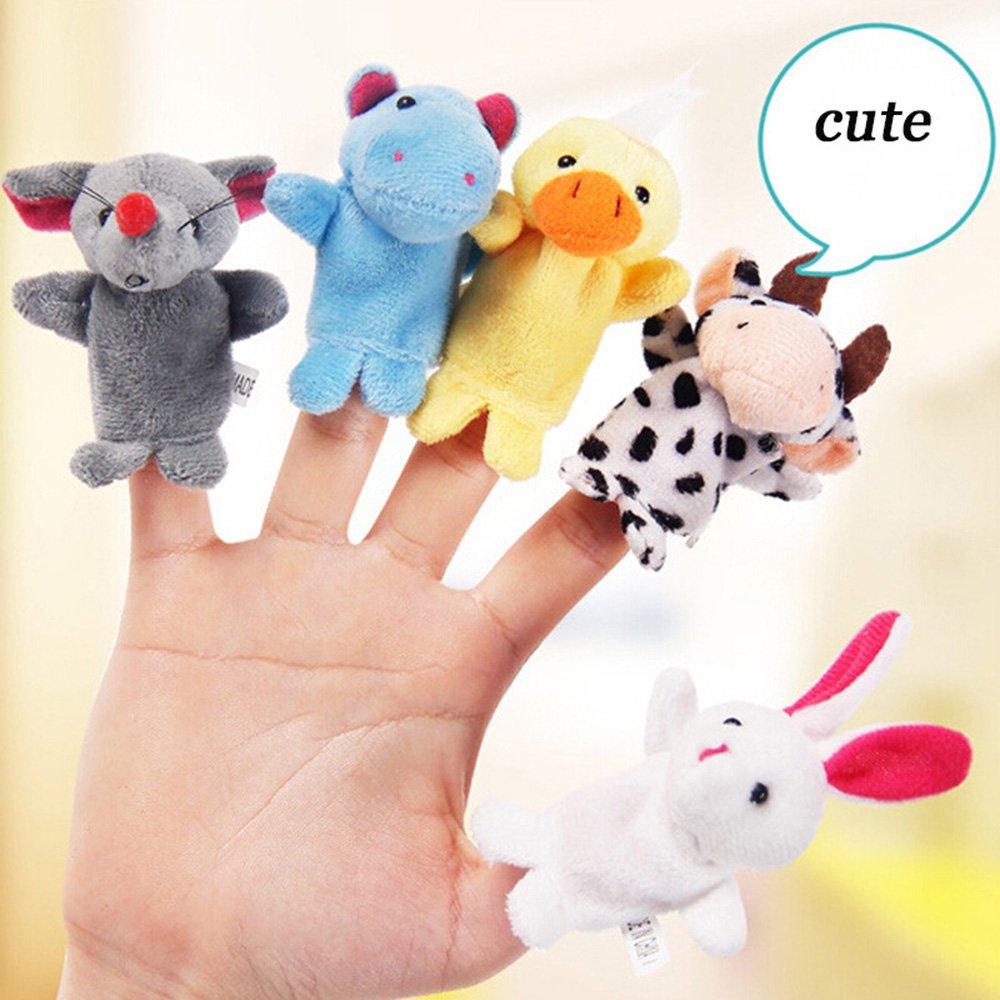 Sealive 22 Pcs Plush Animals Finger Puppet Set | Soft Educational Toys for Kids