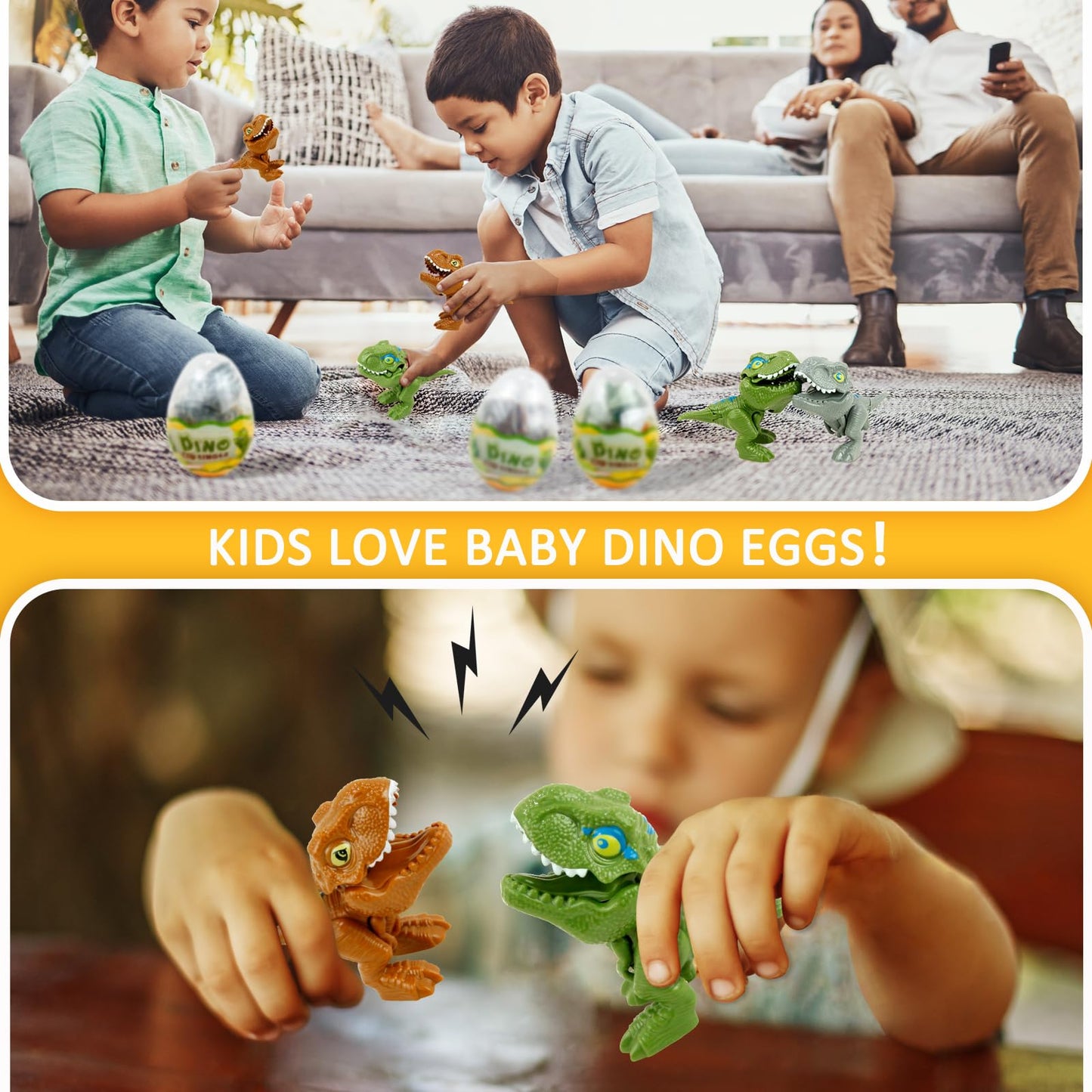Sealive Dinosaur Egg Toys: Mini T-Rex Inside – 4 Pack for Kids Aged 3-5