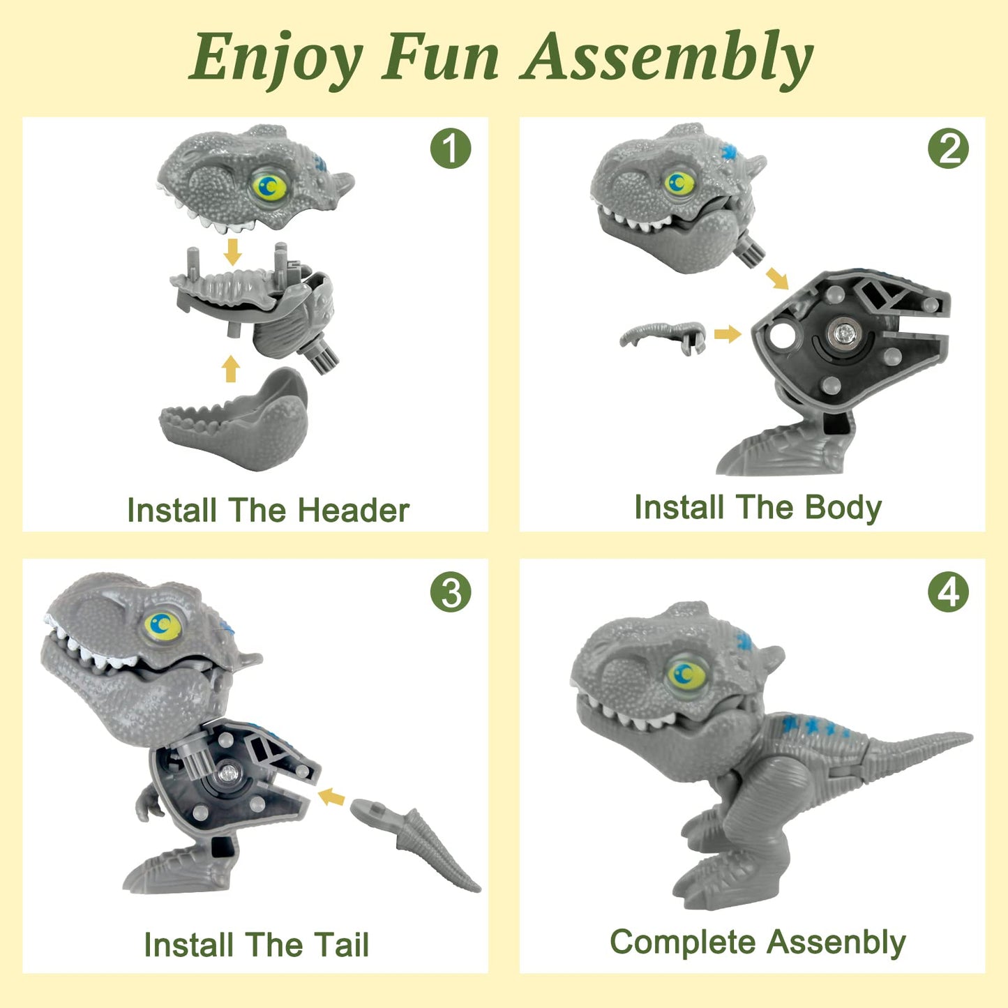 Sealive Dinosaur Egg Toys: Mini T-Rex Inside – 4 Pack for Kids Aged 3-5