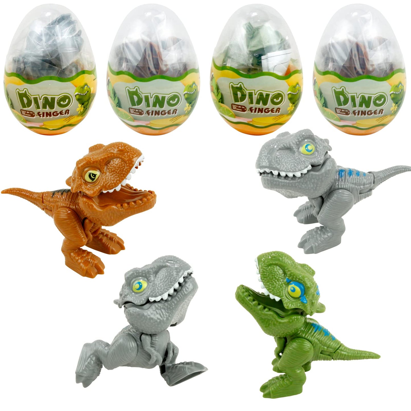 Sealive Dinosaur Egg Toys: Mini T-Rex Inside – 4 Pack for Kids Aged 3-5