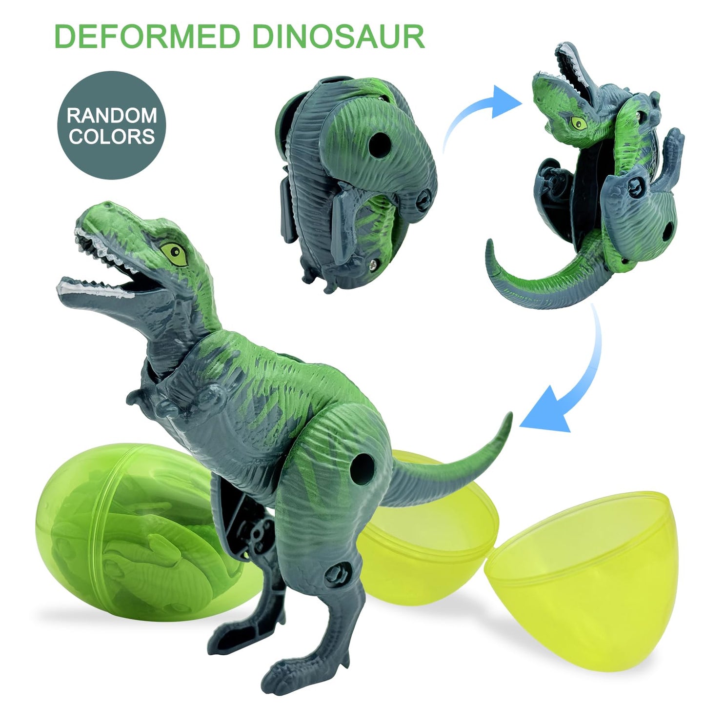 Sealive 12 PCS Easter Eggs Filled with Dinosaur Toys – Surprise Hatching Eggs for Kids