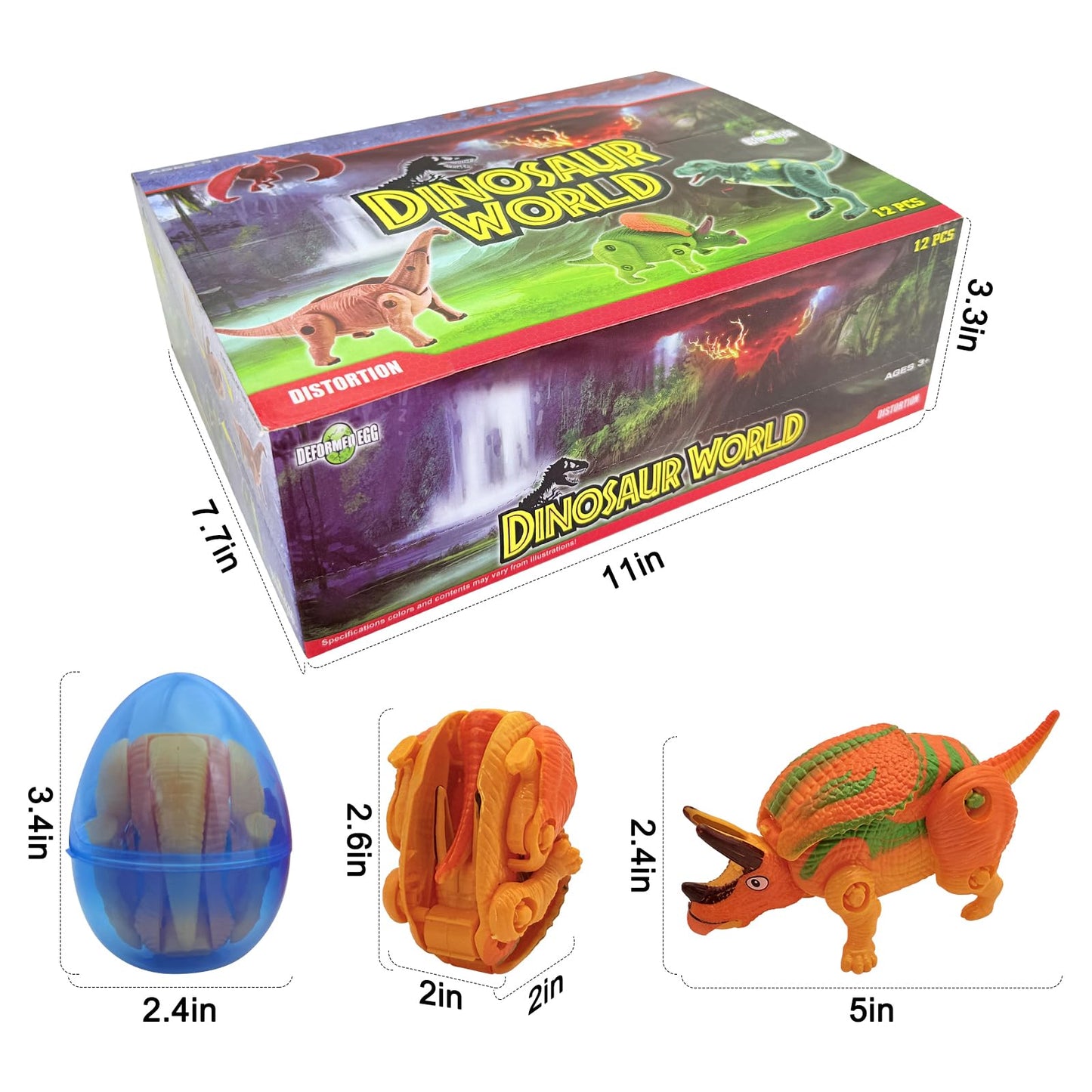 Sealive 12 PCS Easter Eggs Filled with Dinosaur Toys – Surprise Hatching Eggs for Kids
