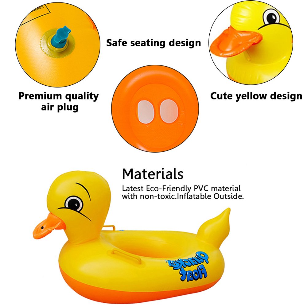 Sealive Inflatable Duck Pool Float for Kids – Safe Toddler Seat & Beach Toy