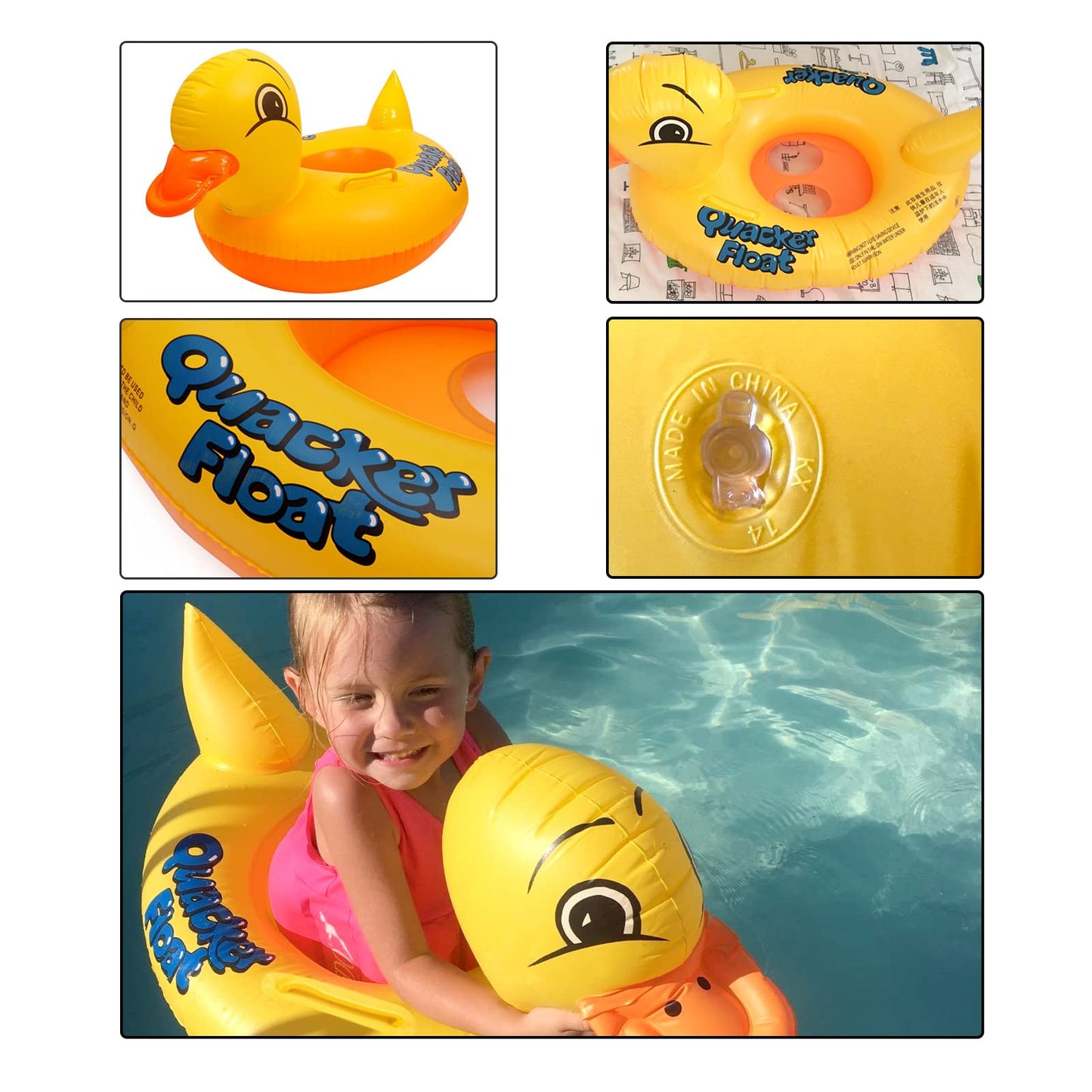 Sealive Inflatable Duck Pool Float for Kids – Safe Toddler Seat & Beach Toy