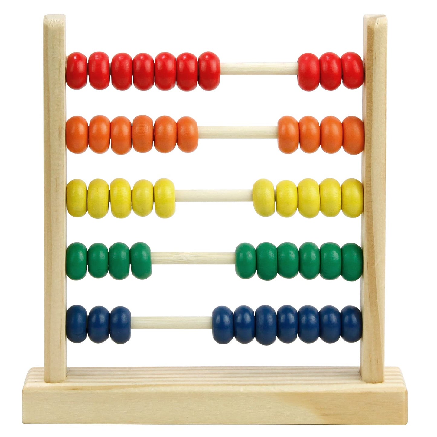 Sealive Wooden Abacus for Kids 50 Beads – Count and Learn for Preschool