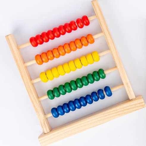 Sealive Wooden Abacus for Kids 50 Beads – Count and Learn for Preschool